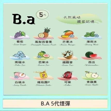 B.A 5代主機煙彈電子煙一盒三顆
